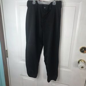 SMA boy baseball pants black buttons and zipper